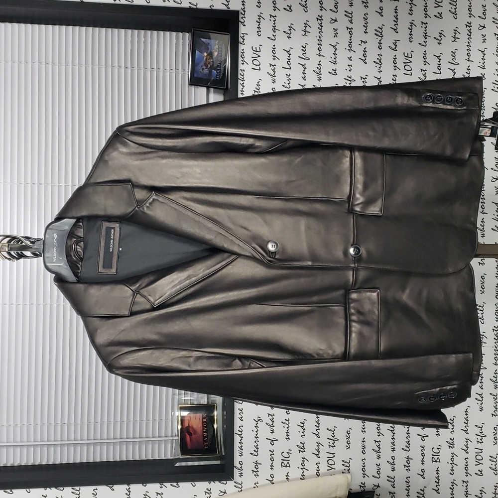 💥NEW💥 Men's Medium Dark Brown Leather Coat 